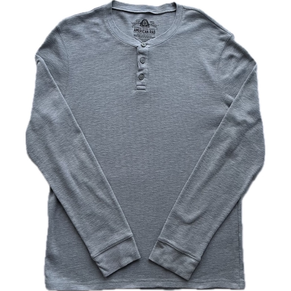 EUC American Rag Long Sleeve Henley Thermal Men's XL - Excellent Used Condition